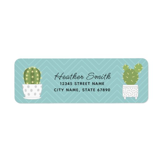 Cactus Return Address Labels (Voorkant)