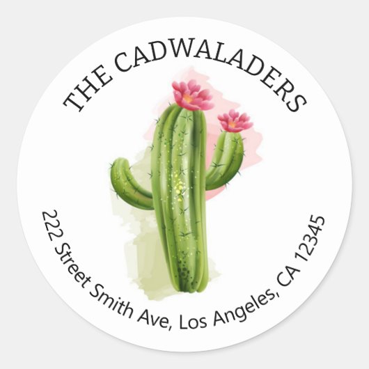 Cactus Return Address Labels (Voorkant)