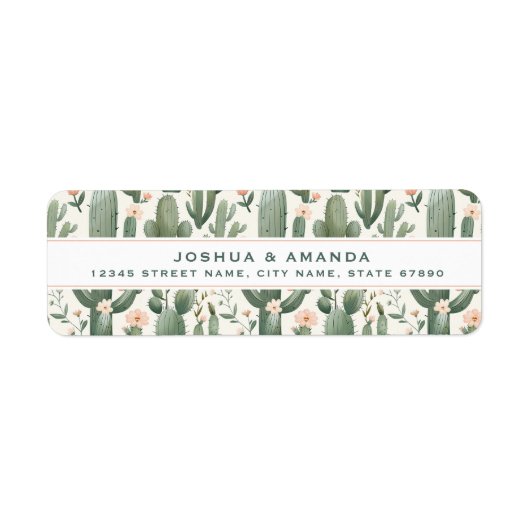 Cactus Return Address Labels (Voorkant)