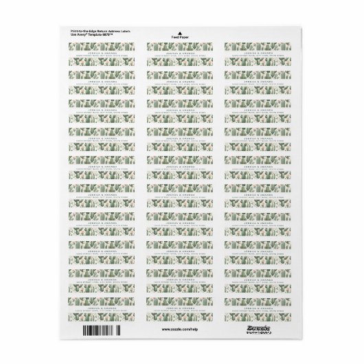 Cactus Return Address Labels (Full Sheet)