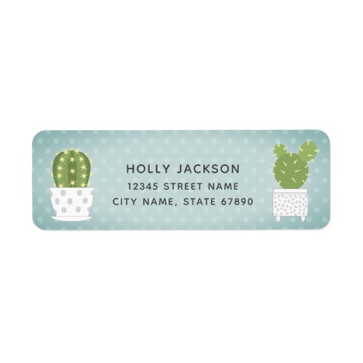 Cactus Return Address Labels (Voorkant)