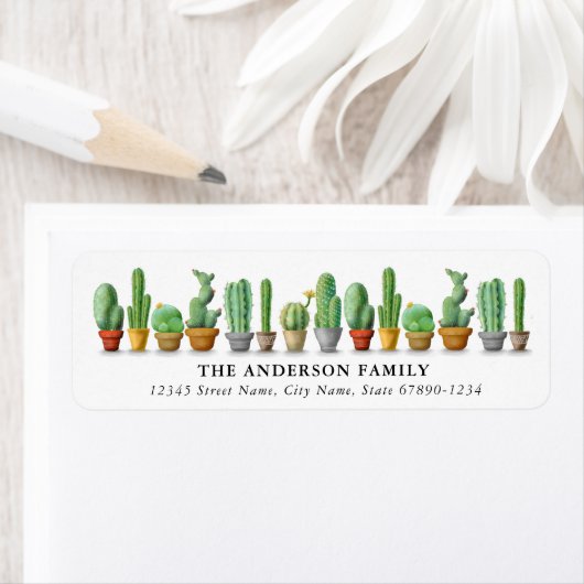 Cactus Return Address Labels (Insitu)