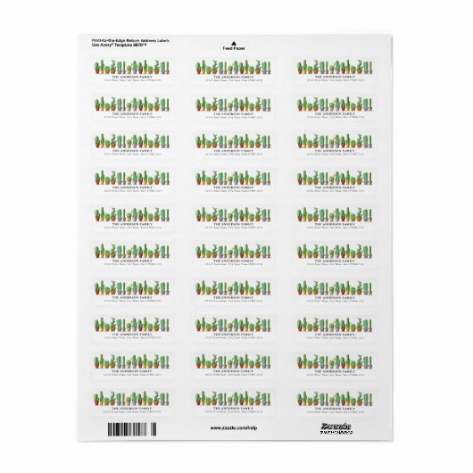 Cactus Return Address Labels (Full Sheet)