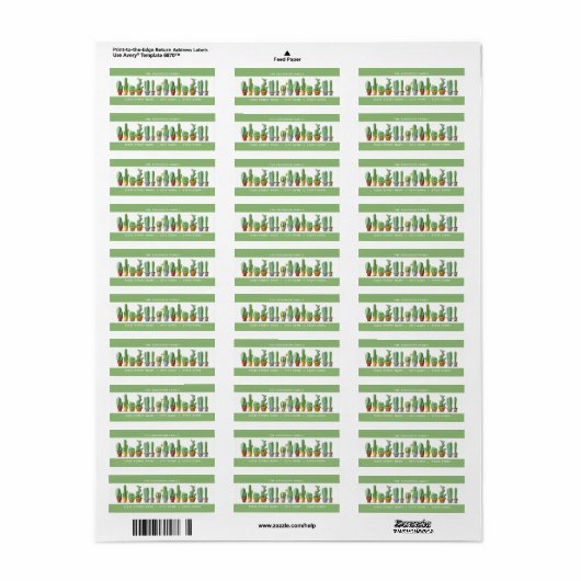 Cactus Return Address Labels (Full Sheet)