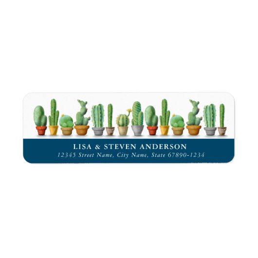 Cactus Return Address Labels (Voorkant)