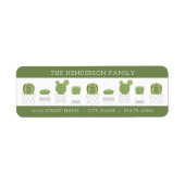 Cactus Return Address Labels (Voorkant)