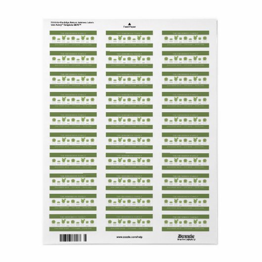 Cactus Return Address Labels (Full Sheet)