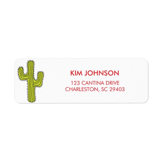 Cactus Return Address Labels (Voorkant)