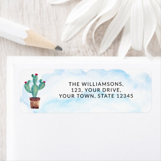Cactus Return-adres Etiket (Insitu)
