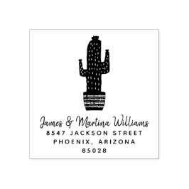 Cactus Return-adres Rubberstempel