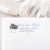 Cactus RETURN ADRES succulent PAARS Etiket (Insitu)