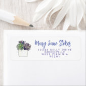 Cactus RETURN ADRES succulent PAARS Label (Insitu)