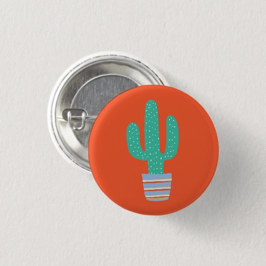 Cactus Ronde Button 3,2 Cm (Voorkant /achterkant)