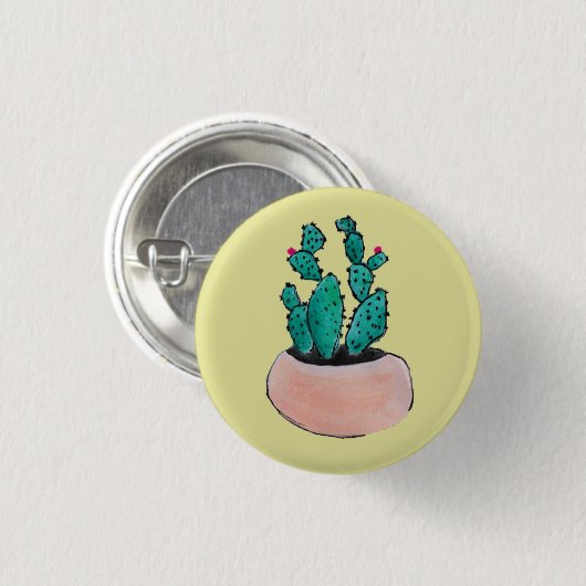 Cactus Ronde Button 3,2 Cm (Voorkant /achterkant)