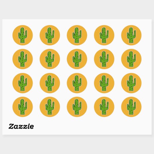 Cactus Ronde Sticker (Vel)