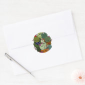 cactus ronde sticker (Envelop)