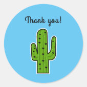 Cactus Ronde Sticker (Voorkant)