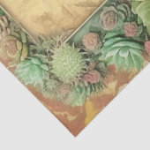 Cactus Roze Bloem Ephemera Collage Art No6 Tissuepapier (Detail)