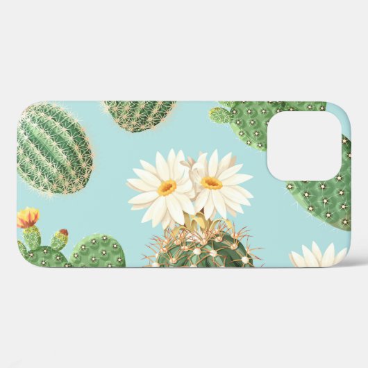 Cactus, roze bloemen: licht decor Case-Mate iPhone case (Achterkant (horizontaal))