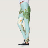 Cactus, roze bloemen: licht decor leggings (Links)