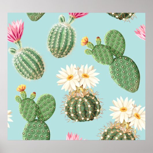 Cactus, roze bloemen: lichte decoratie (Voorkant)