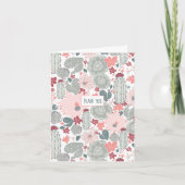 Cactus roze en groen patroon kaart (Voorkant)