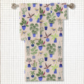 Cactus roze patroon bad handdoek