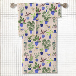 Cactus roze patroon bad handdoek