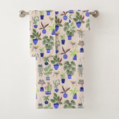 Cactus roze patroon bad handdoek (Insitu)