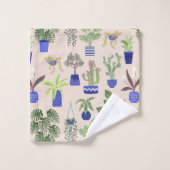 Cactus roze patroon bad handdoek (Wasdoekje)