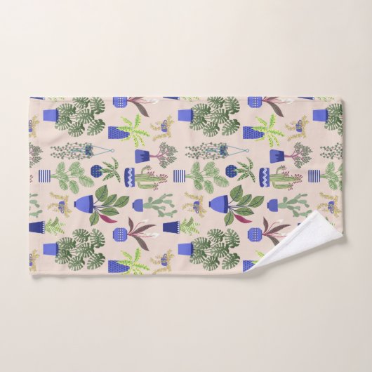 Cactus roze patroon bad handdoek (Handdoek)