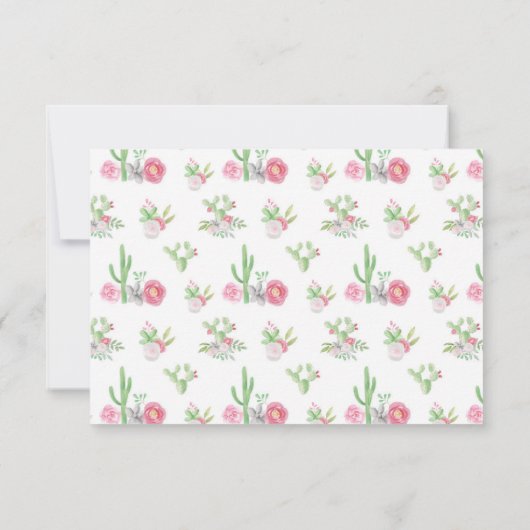 Cactus RSVP Wedding Fiesta Response Cards Cacti (Achterkant)