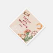 Cactus Rustiek bruin Westerne bruiloft Servet (Hoek)