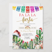 Cactus Santa Mexicaanse thema vakantie feest Kaart (Voorkant)