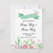 Cactus Save The Date Wedding Party Fiesta Kaarten (Voorkant)