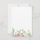 Cactus Save The Date Wedding Party Fiesta Kaarten (Achterkant)