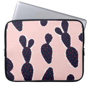 Cactus schattigheid: Zoete pastelpatronen Laptop Sleeve