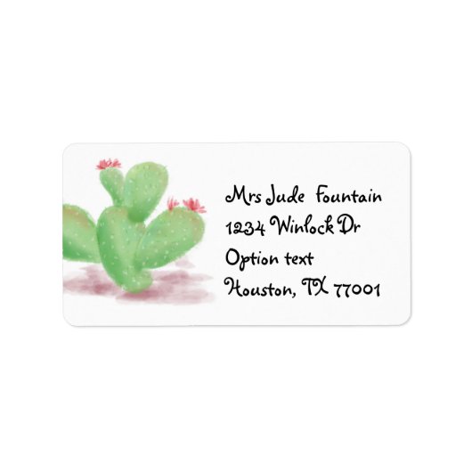 Cactus schilder Return Address Mailing Label (Voorkant)
