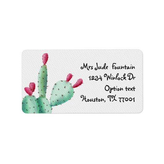 Cactus schilder Return Address Mailing Label (Voorkant)