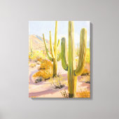 Cactus-schilderij voor de woestijn, Zuidwestelijke Canvas Afdruk (Voorkant)