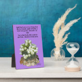  Cactus Schrift Plaque Genesis 1:31 en Fotoplaat (Zijkant)