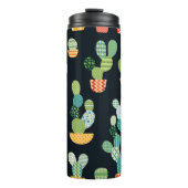 Cactus seamless pattern in patchwork style with pl thermosbeker (Voorkant)