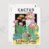 Cactus Seed Package Briefkaart (Voorkant / Achterkant)