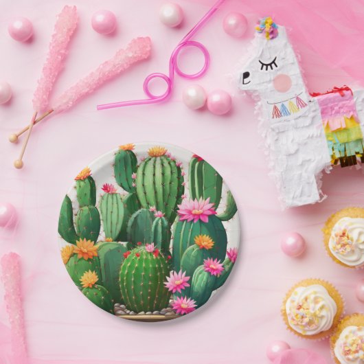 cactus servetten papieren bordje (Feest)