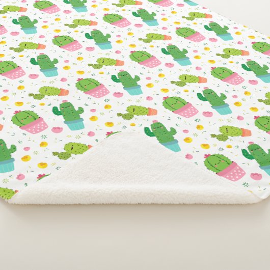 Cactus Sherpa Blanket Deken (3/4)