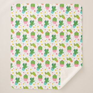 Cactus Sherpa Blanket Sherpa Deken