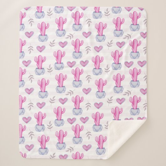 Cactus Sherpa Deken (Voorkant)