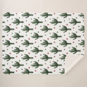 Cactus Sherpa Deken (Voorkant (horizontaal))