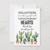 Cactus Simple Volunteer Appreciation Week Card Kaart (Voorkant)