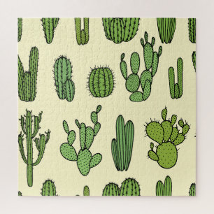 Cactus Sketch: bloemenelegantie. Legpuzzel